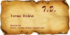 Torma Diána névjegykártya